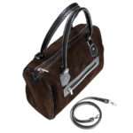 Umhängetasche aus echtem Wildleder | Damen Handtasche Tasche Henkeltasche; 23 x 30 x 10 cm von scarlet bag