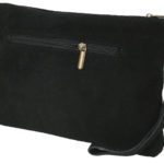 Clutch Tasche Unterarmtasche Abendtasche Umhängetasche aus echtem Wildleder | Damen Handtasche; 28 x 19 x 1 cm von scarlet bag