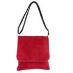 Clutch Tasche Unterarmtasche Abendtasche Umhängetasche aus echtem Wildleder | Damen Handtasche; 25 x 28 x 6 cm von scarlet bag