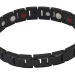 Magnetarmband »forza nero« mit Sicherheitsverschluß und extra starken 3000 Gauß Neodym Magneten von scarlet health