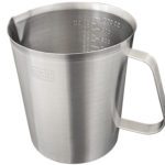 Milchkännchen »Graduata« Messbecher Pitcher Krug Gastro Milchaufschäumer Skala aus Edelstahl mit Griff  für Küche Backen Kaffee von scarlet espresso
