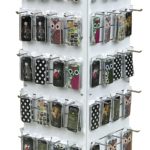 Verkaufsständer »Tornado«; Drehsäule für bspw. Handyzubehör, Handyhüllen, Ladegeräte, Ersatzteile, Modeschmuck, Schmuck, Accessoires, Ketten, Ohrringe etc.; drehbar & kompakt von scarlet display
