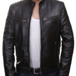 Herren-Lederjacke »Free Rider« mit 2 Brusttaschen; feinstes Leder; klassisch Vintage Retro Motorrad; Farbe: Schwarz von GIL