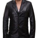 Herren-Lederjacke »Elegant Rider« mit Einsteck-Brusttasche; feinstes Leder; klassisch Vintage Retro Motorrad; Farbe: Schwarz von GIL