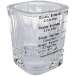 Shotglas »scala perfetta« Espressoglas 60 ml eckig mit schwarzer Skala zum Abmessen von Espressospezialitäten von scarlet espresso