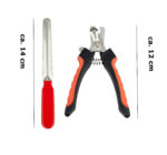 Krallenpflege-Set »Petty« aus Krallenschere mit Schutzvorrichtung und Nagelfeile; aus rostfreiem Edelstahl; für Haustiere wie Katzen, Hunde, Kaninchen von scarlet pet – Bild 2