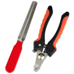 Krallenpflege-Set »Petty« aus Krallenschere mit Schutzvorrichtung und Nagelfeile; aus rostfreiem Edelstahl; für Haustiere wie Katzen, Hunde, Kaninchen von scarlet pet – Bild 3