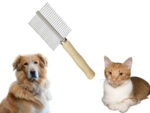 Fellpflegekamm »Fury Long« aus Edelstahl mit Holzgriff; 17 cm lang mit 2 Kammdichten: 21/28 Pins; für mittlere und lange Haare von Hund und Katze von scarlet pet – Bild 5