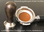 Tamper »Classic« - Mit persönlicher Namenslasergravur im Edelholzgriff von scarlet espresso – Bild 8