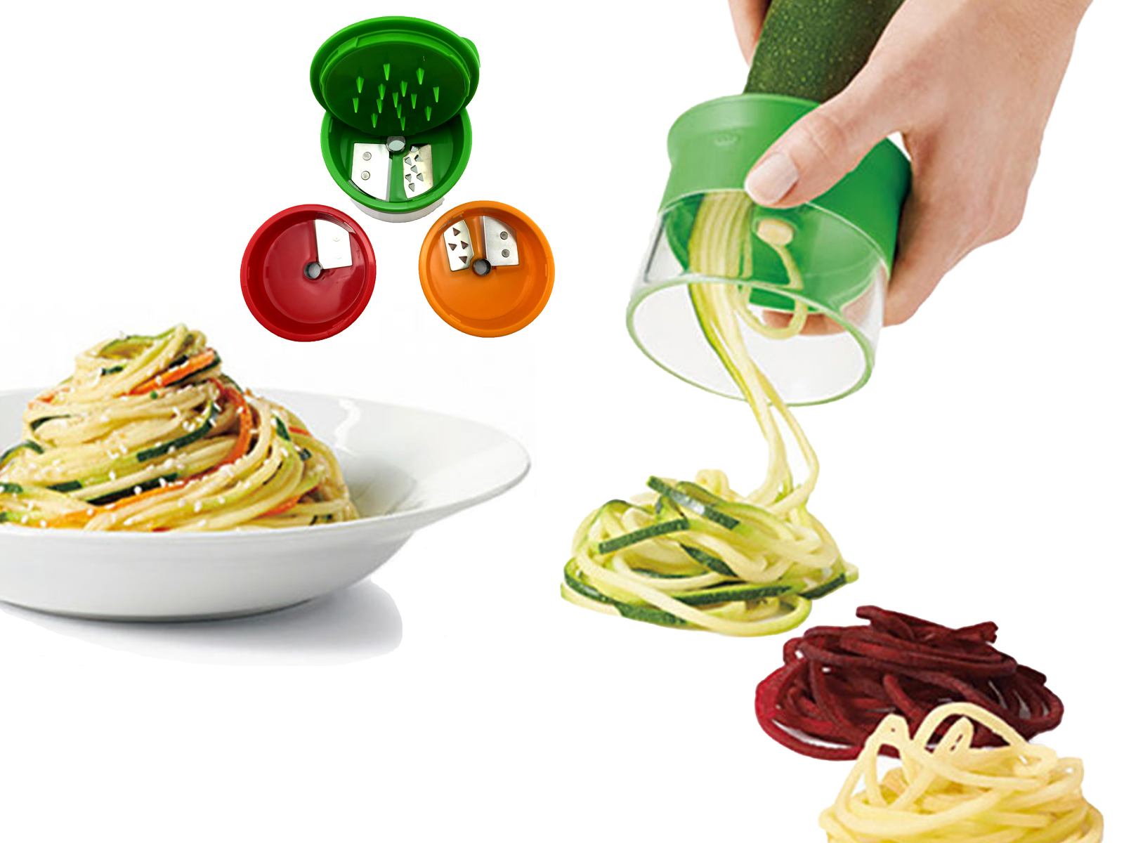990168a.jpg Spiralschneider »3 Blade« mit Set aus 3 verschiedenen Edelstahlklingen; auch bekannt als Slicer bzw. Twister von scarlet kitchen – Bild 1