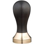 Tamper »Classic Deluxe« for baristas; with ergonomic handle made of precious wood and precision-made base made of brass by scarlet espresso