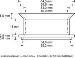Präzisions-Trichter »Barista Cono Forte 58 mm« aus Edelstahl für Siebträger, Dosing Funnel Fülltrichter für Kaffeemehl von scarlet espresso – Bild 4