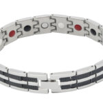 Magnetarmband »forza lucida« aus medizinischem Edelstahl und extra starken 3000 Gauß Magneten von scarlet health