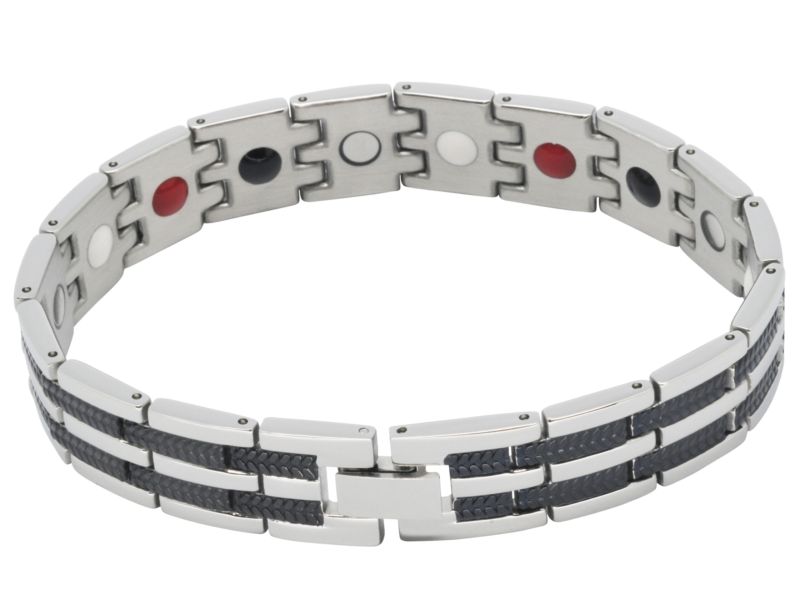 9902536000a.jpg Magnetarmband »forza lucida« aus medizinischem Edelstahl und extra starken 3000 Gauß Magneten von scarlet health – Bild 1
