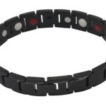 Magnetarmband »forza nero« mit Sicherheitsverschluß und extra starken 3000 Gauß Neodym Magneten von scarlet health
