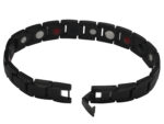 Magnetarmband »forza nero« mit Sicherheitsverschluß und extra starken 3000 Gauß Neodym Magneten von scarlet health – Bild 2