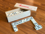 Domino Club Dominosteine »Double Six« 6 Profi mit Messing Pins mit Holzkiste  Set mit 28 Steinen - Legespiel von scarlet play – Bild 2