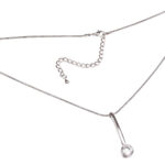 Kette Schlagenkette mit Solitaire Anhänger Brillant Diamant in verschiedenen Farben von scarlet bijoux