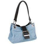 Umhängetasche aus echtem Wildleder; Damen Handtasche Tasche Henkeltasche; 25 x 15,5 x 12 cm von scarlet bag