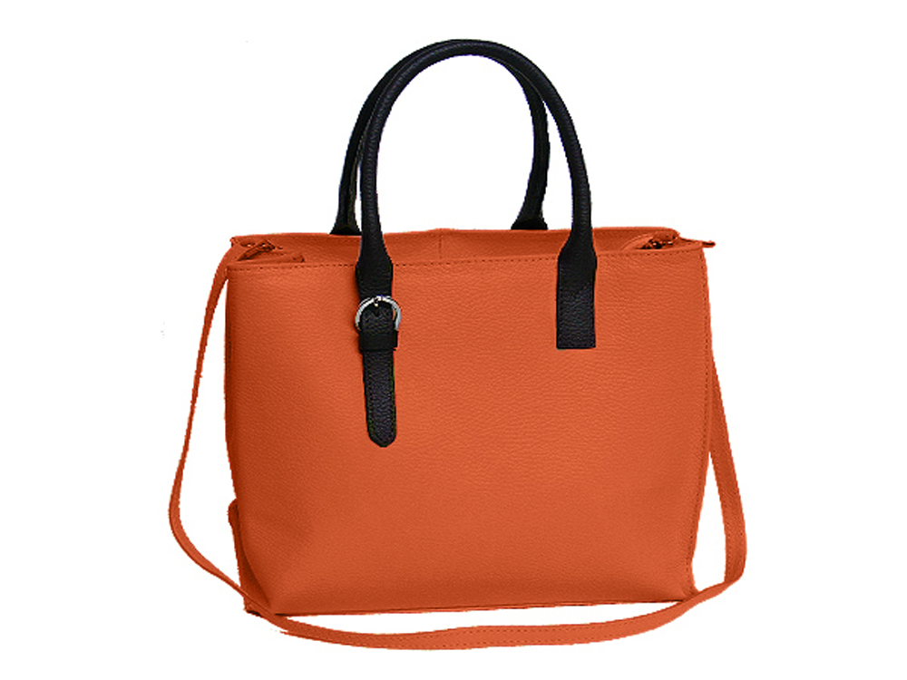 9202662100gr.jpg Umhängetasche aus echtem Leder | Damen Handtasche Tasche Henkeltasche; 32x 26 x 14 cm von scarlet bag – Bild 1