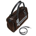 Umhängetasche aus echtem Wildleder | Damen Handtasche Tasche Henkeltasche; 23 x 30 x 10 cm von scarlet bag