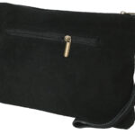Clutch Tasche Unterarmtasche Abendtasche Umhängetasche aus echtem Wildleder | Damen Handtasche; 28 x 19 x 1 cm von scarlet bag