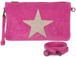 Clutch Tasche Unterarmtasche Abendtasche Umhängetasche aus echtem Wildleder | Damen Handtasche; 28 x 19 x 1 cm von scarlet bag – Bild 8