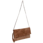 Clutch Tasche Unterarmtasche Abendtasche Umhängetasche aus echtem Wildleder | Damen Handtasche; 31 x 17 x 1 cm von scarlet bag