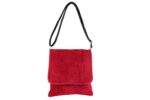 Clutch Tasche Unterarmtasche Abendtasche Umhängetasche aus echtem Wildleder | Damen Handtasche; 25 x 28 x 6 cm von scarlet bag