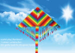 Einleiner Lenkdrachen »Rainbow I« mit Leine für 30 m Abstand; Größe: ca. 60 x 120 cm; Flugdrachen in Regenbogenfarben mit Streifenschwanz und Troddeln von scarlet play