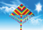Einleiner Lenkdrachen »Rainbow I« mit Leine für 30 m Abstand; Größe: ca. 60 x 120 cm; Flugdrachen in Regenbogenfarben mit Streifenschwanz und Troddeln von scarlet play – Bild 3