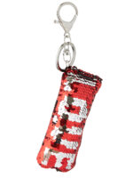 Taschenanhänger bzw. Schlüsselanhänger »Love« mit Besatz aus zweifarbigen Wende-Pailletten; ca. 16 x 3,5 cm von scarlet bijoux – Bild 5