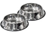 Hundenapf »Bowl« mit Rutschsicherung; Edelstahl mit Gummirand; für Wasser oder Futter; in diversen Größen; einzeln oder Paar von scarlet pet