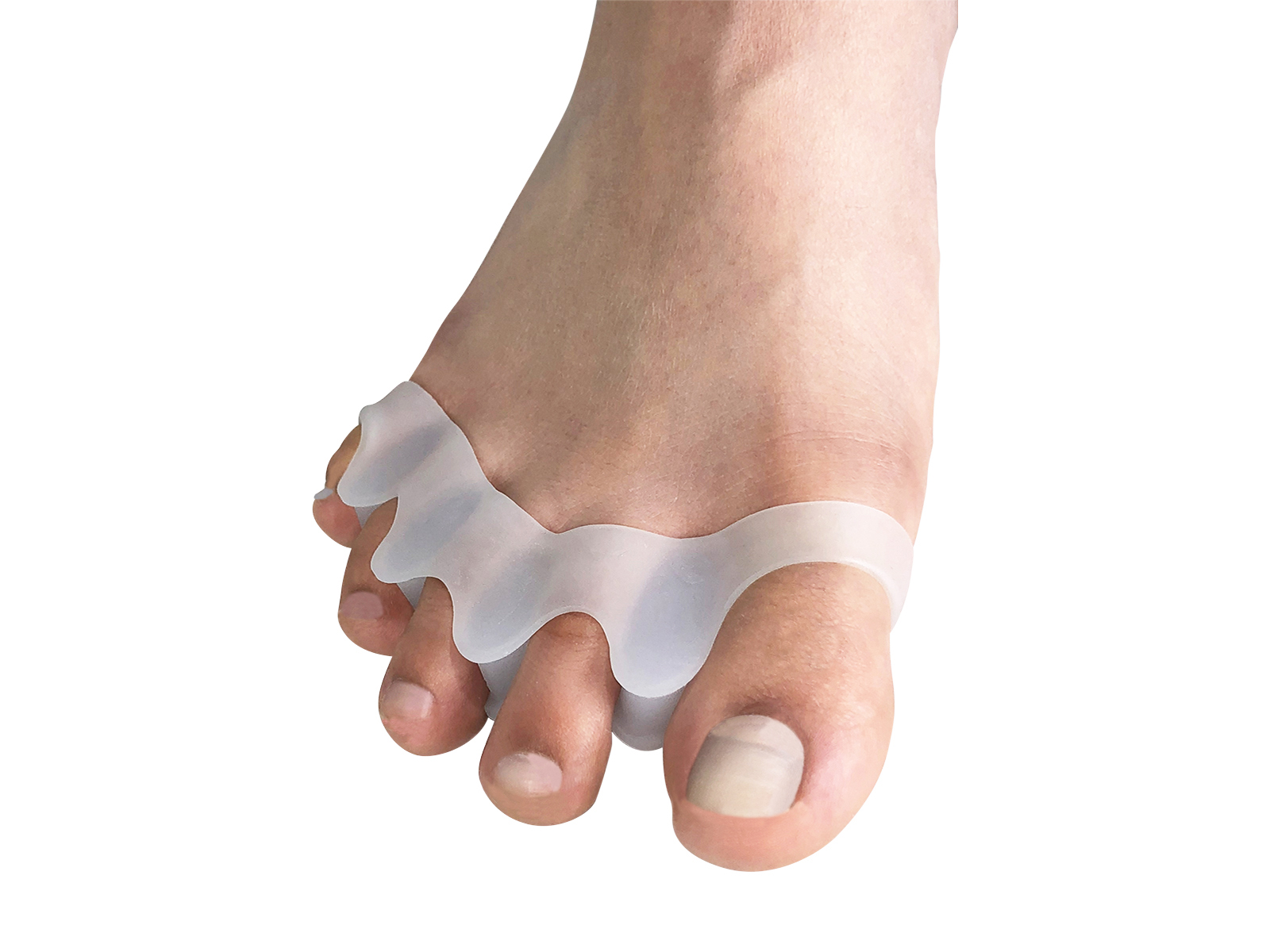 990135a.jpg Zehenspreizer »Spreader III«; 1 Paar (2 Stück) Gelstütze aus weichem Silikon; 5-Zehenspreizer bei Hallux Valgus, Hammerzehen, Ballenzehen von scarlet health – Bild 1