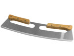 Pizzamesser »Rapido Professionale« Pizzacutter XXL Wiegemesser mit scharfer Klinge aus rostfreiem Edelstahl 35cm mit Holzgriff, schnelles und sauberes Schneiden, mit Klingenschutz von scarlet kitchen – Bild 2