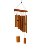 Windspiel »Paradise« mit 10 Klangröhren aus Bambus 60 cm Klangspiel Windklangspiel Holz Geschenk Garten Deko Chimes von scarlet play