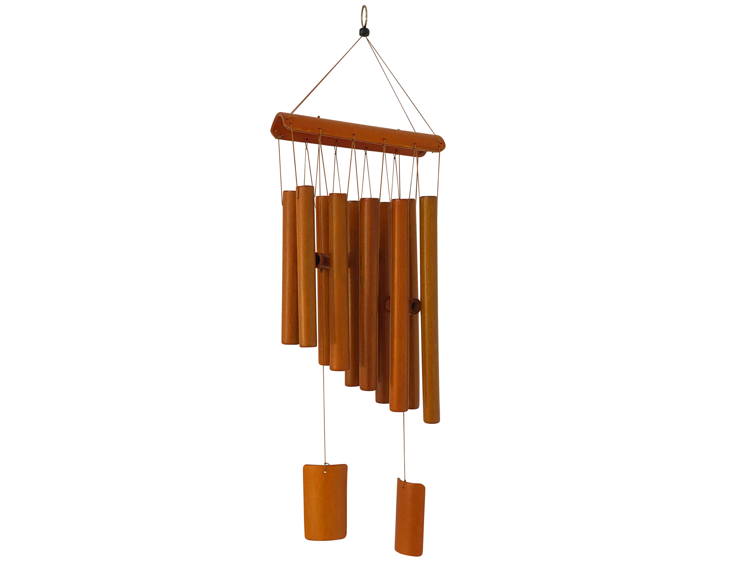 9902559900a.jpg Windspiel »Paradise« mit 10 Klangröhren aus Bambus 60 cm Klangspiel Windklangspiel Holz Geschenk Garten Deko Chimes von scarlet play – Bild 1