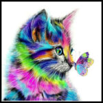 5D DIY Diamant-Malerei "Katze" Painting Groß Kristall Strass Stickerei handgemachtes Klebebild Geschenk von scarlet play