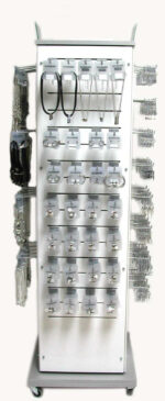 Verkaufsständer »Tornado«; Drehsäule für bspw. Handyzubehör, Handyhüllen, Ladegeräte, Ersatzteile, Modeschmuck, Schmuck, Accessoires, Ketten, Ohrringe etc.; drehbar & kompakt von scarlet display – Bild 4
