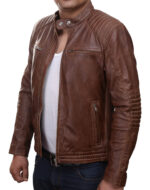 Herren-Lederjacke »Solo Rider« mit 2 Brusttaschen; feinstes Leder; klassisch Vintage Retro Motorrad; Farbe: Cognac von GIL – Bild 2