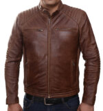 Herren-Lederjacke »Solo Rider« mit 2 Brusttaschen; feinstes Leder; klassisch Vintage Retro Motorrad; Farbe: Cognac von GIL – Bild 3