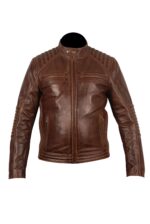 Herren-Lederjacke »Solo Rider« mit 2 Brusttaschen; feinstes Leder; klassisch Vintage Retro Motorrad; Farbe: Cognac von GIL – Bild 5