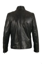 Herren-Lederjacke »Free Rider« mit 2 Brusttaschen; feinstes Leder; klassisch Vintage Retro Motorrad; Farbe: Schwarz von GIL – Bild 5