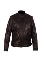 Herren-Lederjacke »Tough Rider« mit 2 Brusttaschen; feinstes Leder; klassisch Vintage Retro Motorrad; Farbe: Schwarz von GIL – Bild 4