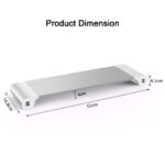 Monitorständer Aluminium Bildschirm Ständer Monitor Erhöhung Bildschirmerhöher Tischaufsatz für 27 zoll monitor, imac 27" zubehör, Monitor Untersatz mit USB Aufladen für Handys, Tablet, digitale Produkte Metall Silber – Bild 2