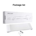 Monitorständer Aluminium Bildschirm Ständer Monitor Erhöhung Bildschirmerhöher Tischaufsatz für 27 zoll monitor, imac 27" zubehör, Monitor Untersatz mit USB Aufladen für Handys, Tablet, digitale Produkte Metall Silber – Bild 6